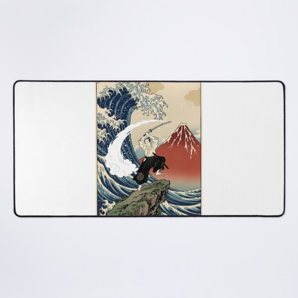 Item preview, Samurai and Great Wave with Red Fuji designed and sold by TokyoUkiyoHouse.