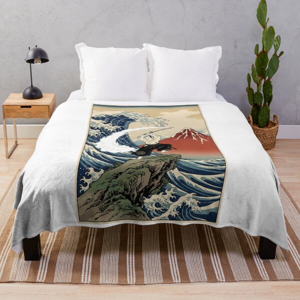 Item preview, Samurai and Great Wave with Red Fuji designed and sold by TokyoUkiyoHouse.