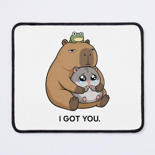 Item preview, I Got You – Comforting Capybara and Crying Hamster designed and sold by LazyPaw Design.