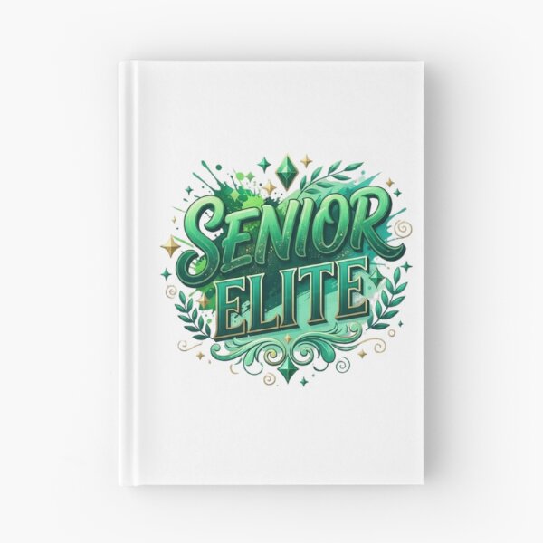 Item preview, Green and Gold "Senior Elite" Graduation Typography Design with Floral Accents designed and sold by VibranPalette.