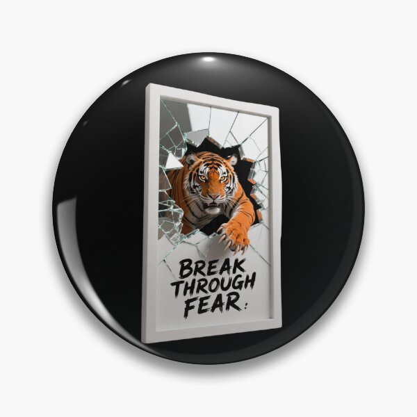 Item preview, Break Through Fear-Tiger Shattered Glass Artwork designed and sold by carestazafeli.