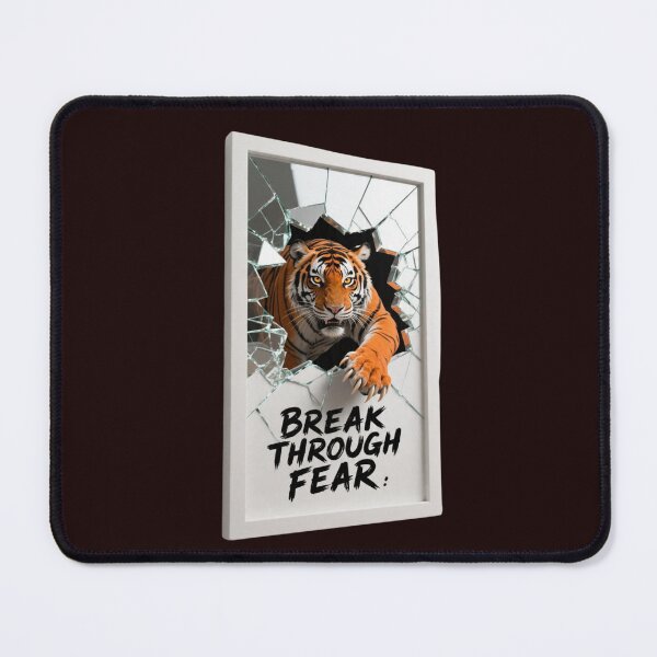 Item preview, Break Through Fear-Tiger Shattered Glass Artwork designed and sold by carestazafeli.