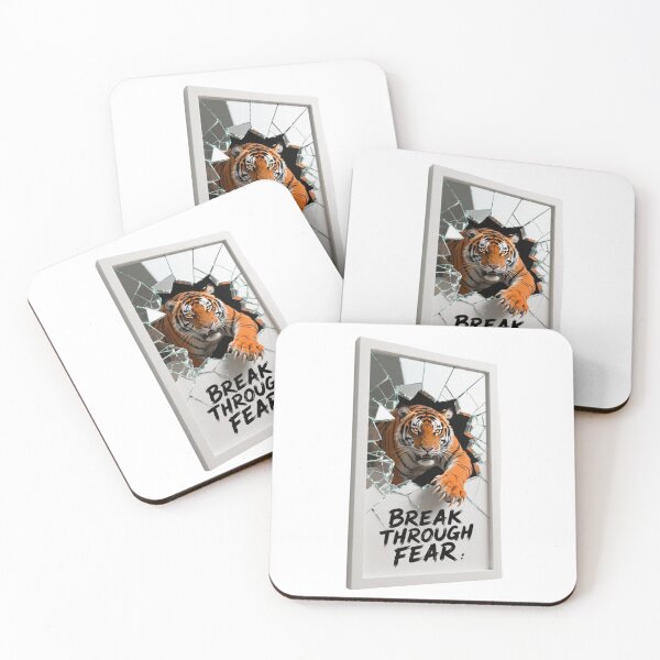 Item preview, Break Through Fear-Tiger Shattered Glass Artwork designed and sold by carestazafeli.