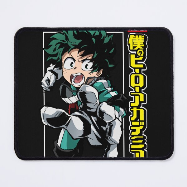 Item preview, MHA Deku Action Pose with Kanji Anime Pullover Hoodie designed and sold by NicholasSpencer.