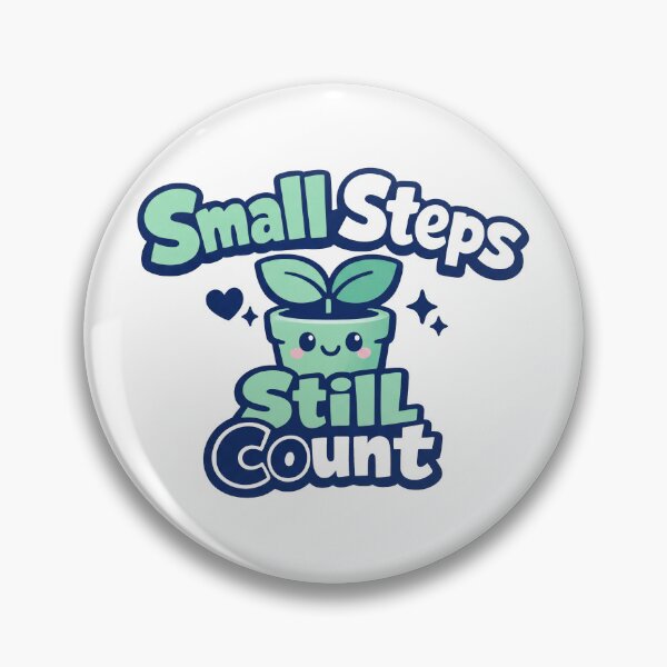 Item preview, Small Steps Still Count Cute Plant Pot Motivational Design designed and sold by Art JSMY.