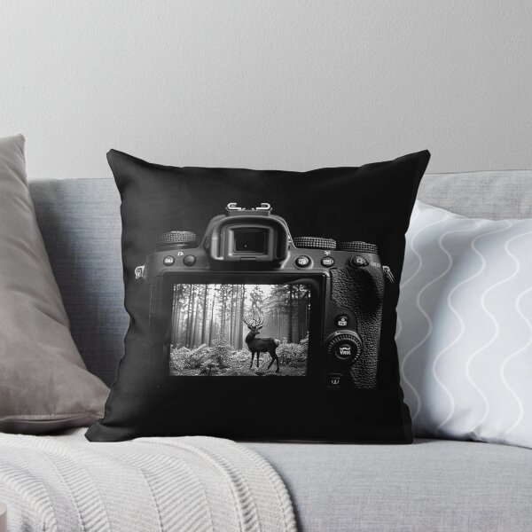 Item preview, Wildlife Photography Deer in Forest Monochrome Camera Art designed and sold by inkoutninja.
