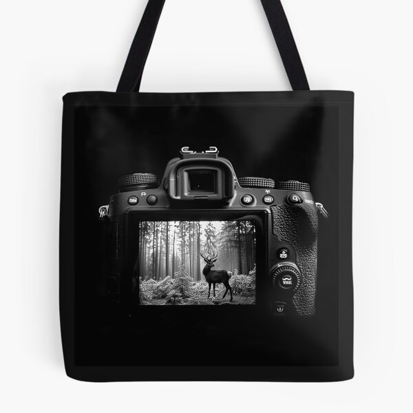 Item preview, Wildlife Photography Deer in Forest Monochrome Camera Art designed and sold by inkoutninja.