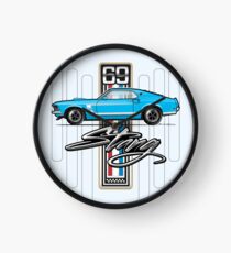 69 LIGHT BLUE BOSS Clock