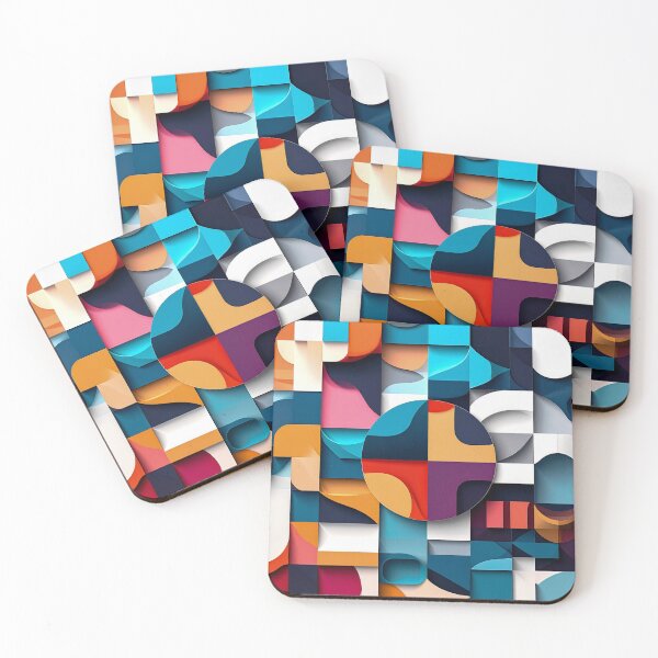 Item preview, Modern Geometric Dimension Abstract Mosaic designed and sold by NizuCaCi.