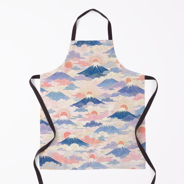 Item preview, Cute Mount Fuji Sunrise and Clouds Seamless Japanese Pattern designed and sold by WangAew.