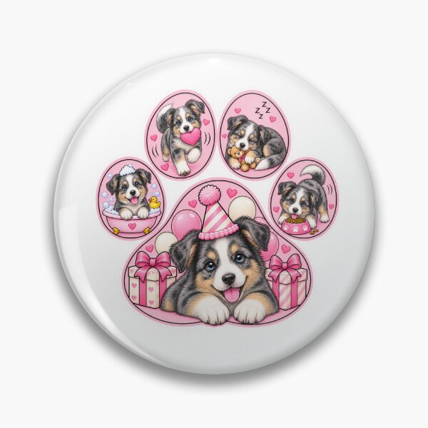 Item preview, Paw Print Blue Merle Border Collie Celebration designed and sold by TheAnimalZ00.
