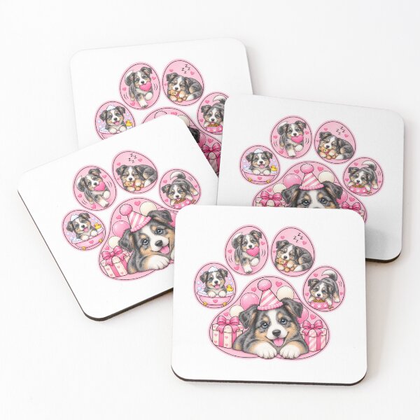 Item preview, Paw Print Blue Merle Border Collie Celebration designed and sold by TheAnimalZ00.