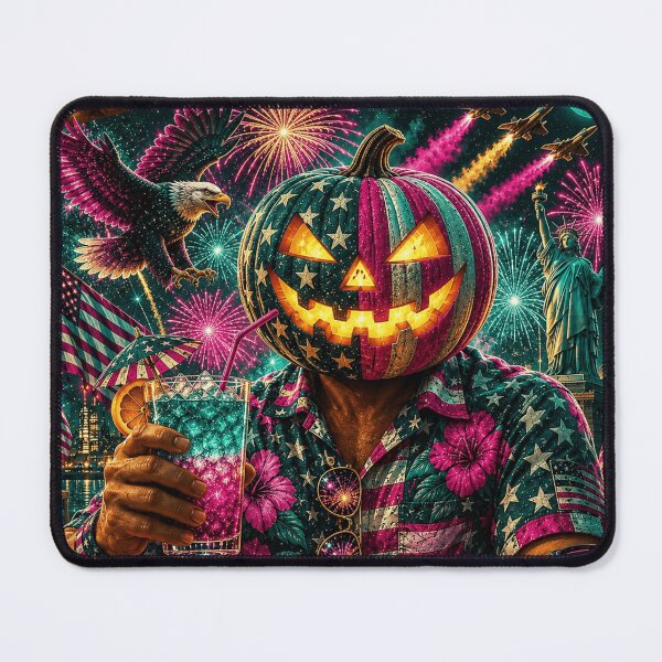 Item preview, Headless Horseman 4th of July - Electric Neon Fireworks Art designed and sold by TheHorsemanRidesAgain.