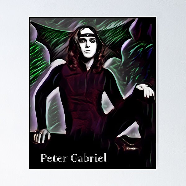 Item preview, Genesis Peter Gabriel Bat Wings Poster designed and sold by FlorinGeo.