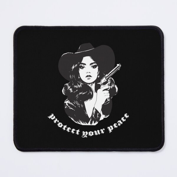 Item preview, “Protect Your Peace” Cowgirl Diva Vintage Style Illustration in Ghost White designed and sold by ✨nightvrld.