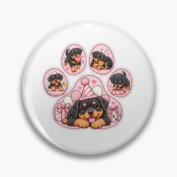 Item preview, Paw Print Rottweiler Celebration designed and sold by TheAnimalZ00.