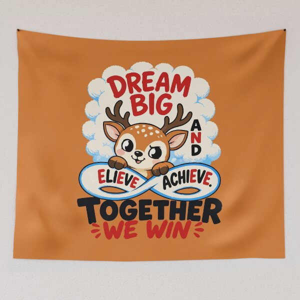Item preview, Cute Deer Dream Big Art Print designed and sold by Nadiename.