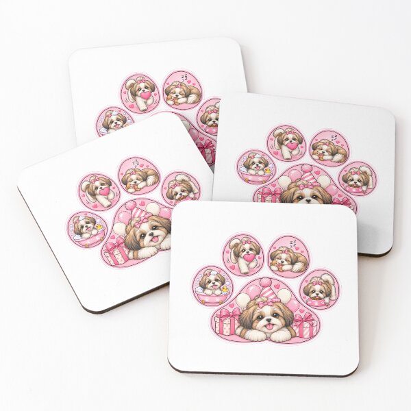 Item preview, Paw Print Shih Tzu Puppy Celebration designed and sold by TheAnimalZ00.