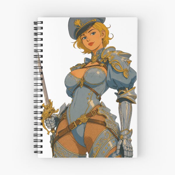 Item preview, Armored Warrior Princess Pin-Up – Fantasy Knight Cartoon Art designed and sold by  Hollow Moon Studios..