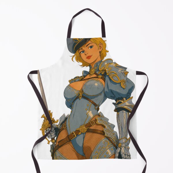 Item preview, Armored Warrior Princess Pin-Up – Fantasy Knight Cartoon Art designed and sold by Hollow Moon Studios..
