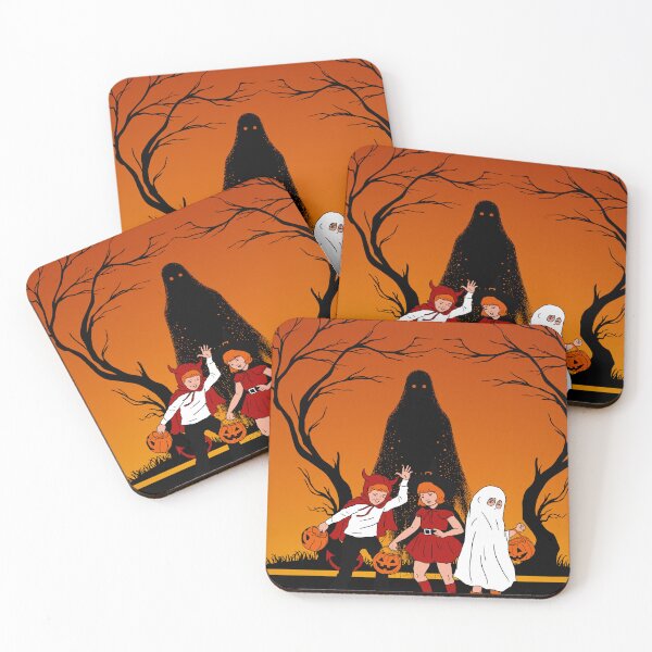 Item preview, Vintage Halloween Retro Illustration: Trick-or-Treaters and Ghost designed and sold by VibranPalette.