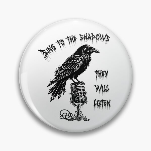 Item preview, Sing to the Shadows - Raven & Microphone designed and sold by Anima Atra.