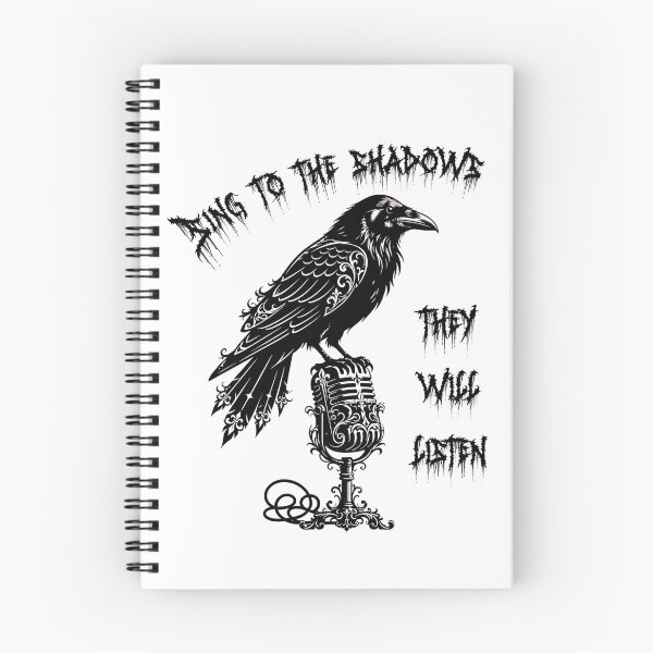 Item preview, Sing to the Shadows - Raven & Microphone designed and sold by Anima Atra.