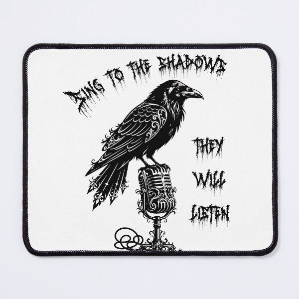 Item preview, Sing to the Shadows - Raven & Microphone designed and sold by Anima Atra.
