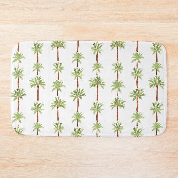 Item preview, Hand-Painted Watercolor Tropical Palm Tree Striped Pattern designed and sold by andrebalest.art.