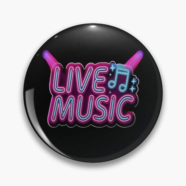 Item preview, Live Music – Neon Glow Retro Sign Design designed and sold by Midnight Veil Designs.