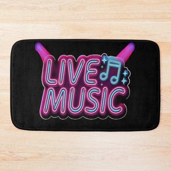 Item preview, Live Music – Neon Glow Retro Sign Design designed and sold by Midnight Veil Designs.