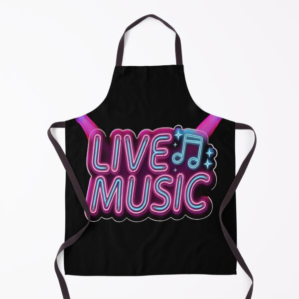 Item preview, Live Music – Neon Glow Retro Sign Design designed and sold by Midnight Veil Designs.