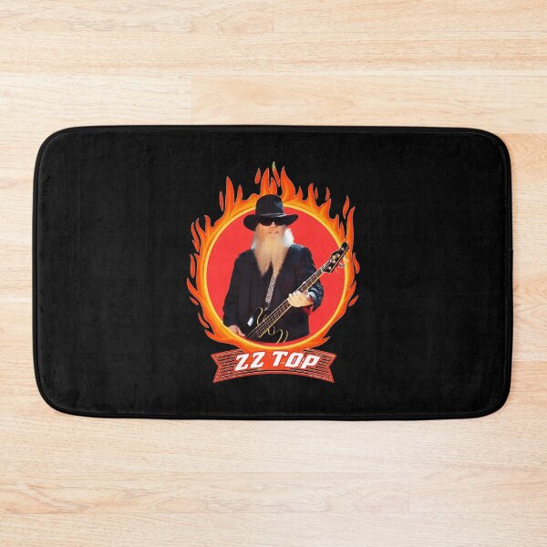 Item preview, ZZ Top Dusty Hill Flames Bass Guitar designed and sold by HesseCove.