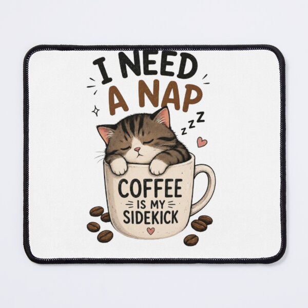 Item preview, Funny Sleepy Cat Coffee – I Need a Nap Cats Humor designed and sold by Leo Bennett.