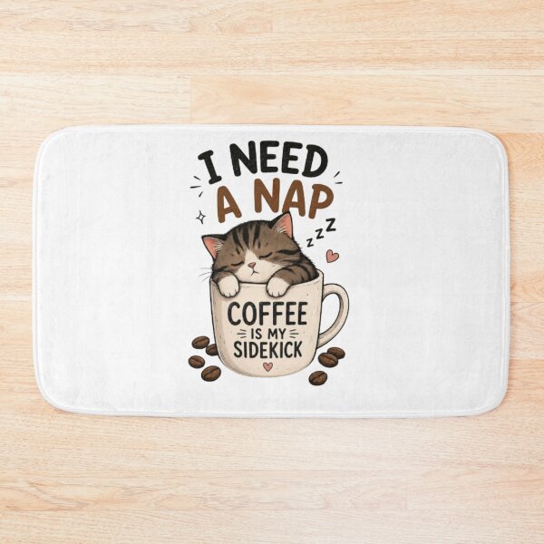 Item preview, Funny Sleepy Cat Coffee – I Need a Nap Cats Humor  designed and sold by Leo Bennett.