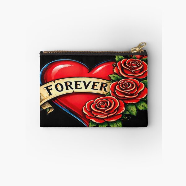 Item preview, Forever Love Heart with Red Roses – Romantic Floral Design designed and sold by TroviTutto.