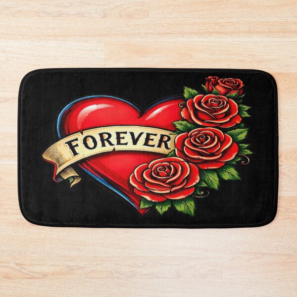 Item preview, Forever Love Heart with Red Roses – Romantic Floral Design designed and sold by TroviTutto.