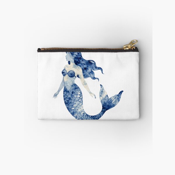 Item preview, Blue Watercolor Mermaid | Elegant Coastal Fantasy Art designed and sold by John-NW-Shop.