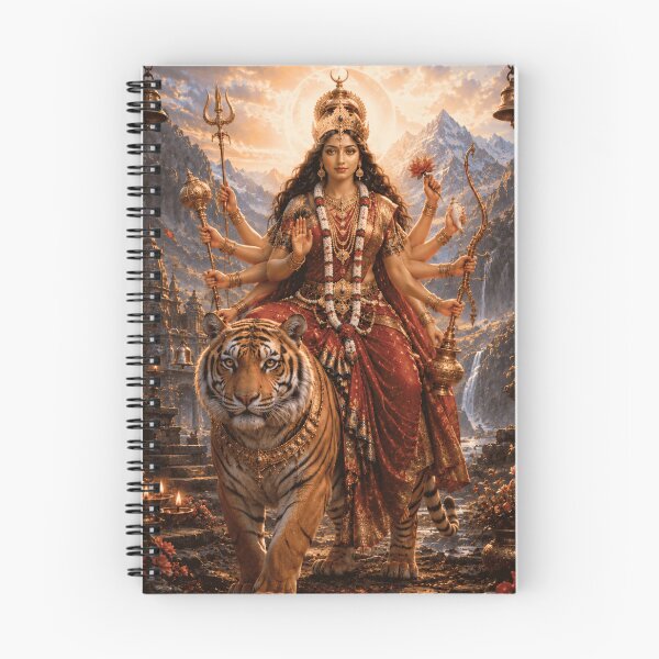 Item preview, Chandraghanta Goddess Navratri Wall Art | Dussehra Tiger Goddess Poster | Divine Durga Artwork designed and sold by Homyar.
