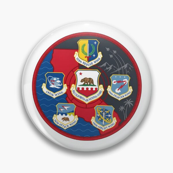 Item preview, HQ California Air National Guard and Wings Joint Emblem designed and sold by CharlieDesings.