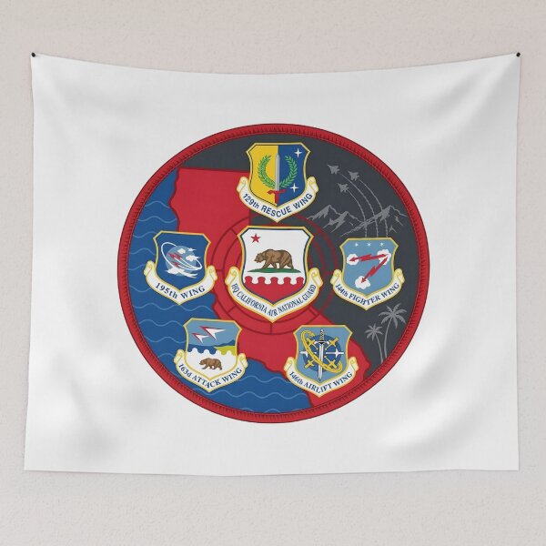 Item preview, HQ California Air National Guard and Wings Joint Emblem designed and sold by CharlieDesings.