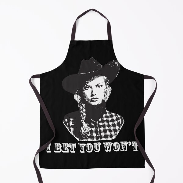 Item preview, “I Bet You Won’t” Cowgirl Badass Vintage Etching Illustration Style in Ghost White designed and sold by ✨nightvrld.