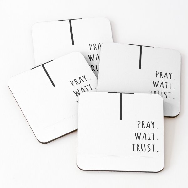 Item preview, Christian Design PRAY. WAIT. TRUST. designed and sold by CyberAngela.