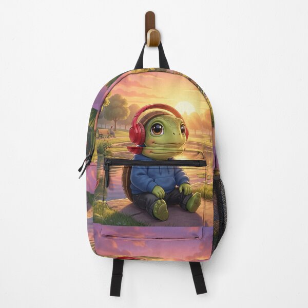 Item preview, Cute Turtle Hoodie Headphones Sunset designed and sold by DWolf04.