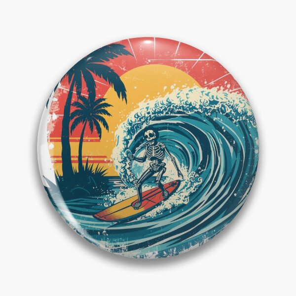 Item preview, Vintage Sunset Surfer Riding Wave designed and sold by redblink store.