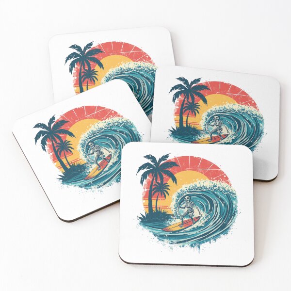 Item preview, Vintage Sunset Surfer Riding Wave designed and sold by redblink store.
