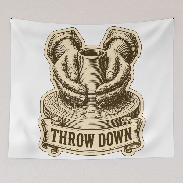 Item preview, Throw Down Funny Pottery Class | Ceramicist Potter Gift Pottery Humor designed and sold by StickyGuys.