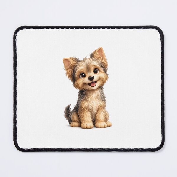 Item preview, Cute Happy Yorkshire Terrier (Yorkie) Puppy Cartoon Illustration designed and sold by TheCanineCanvas.