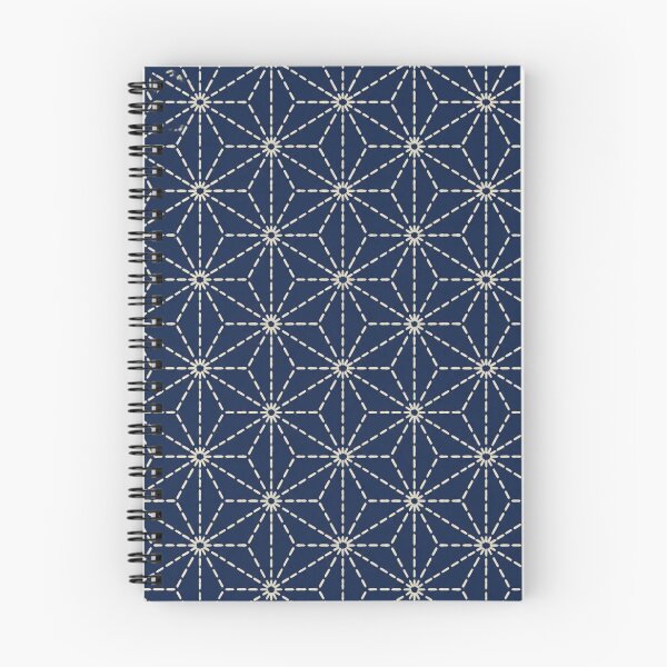 Item preview, Sashiko Asanoha Hemp Leaf Seamless Pattern | Japanese Indigo Sashiko Embroidery designed and sold by StickyGuys.