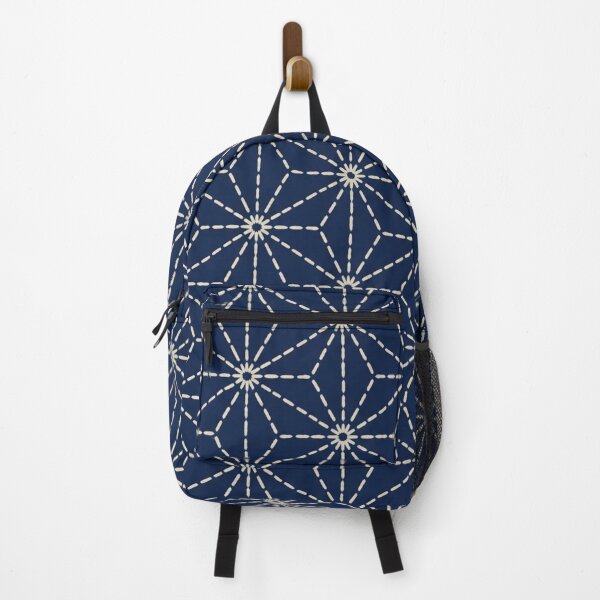Item preview, Sashiko Asanoha Hemp Leaf Seamless Pattern | Japanese Indigo Sashiko Embroidery designed and sold by StickyGuys.